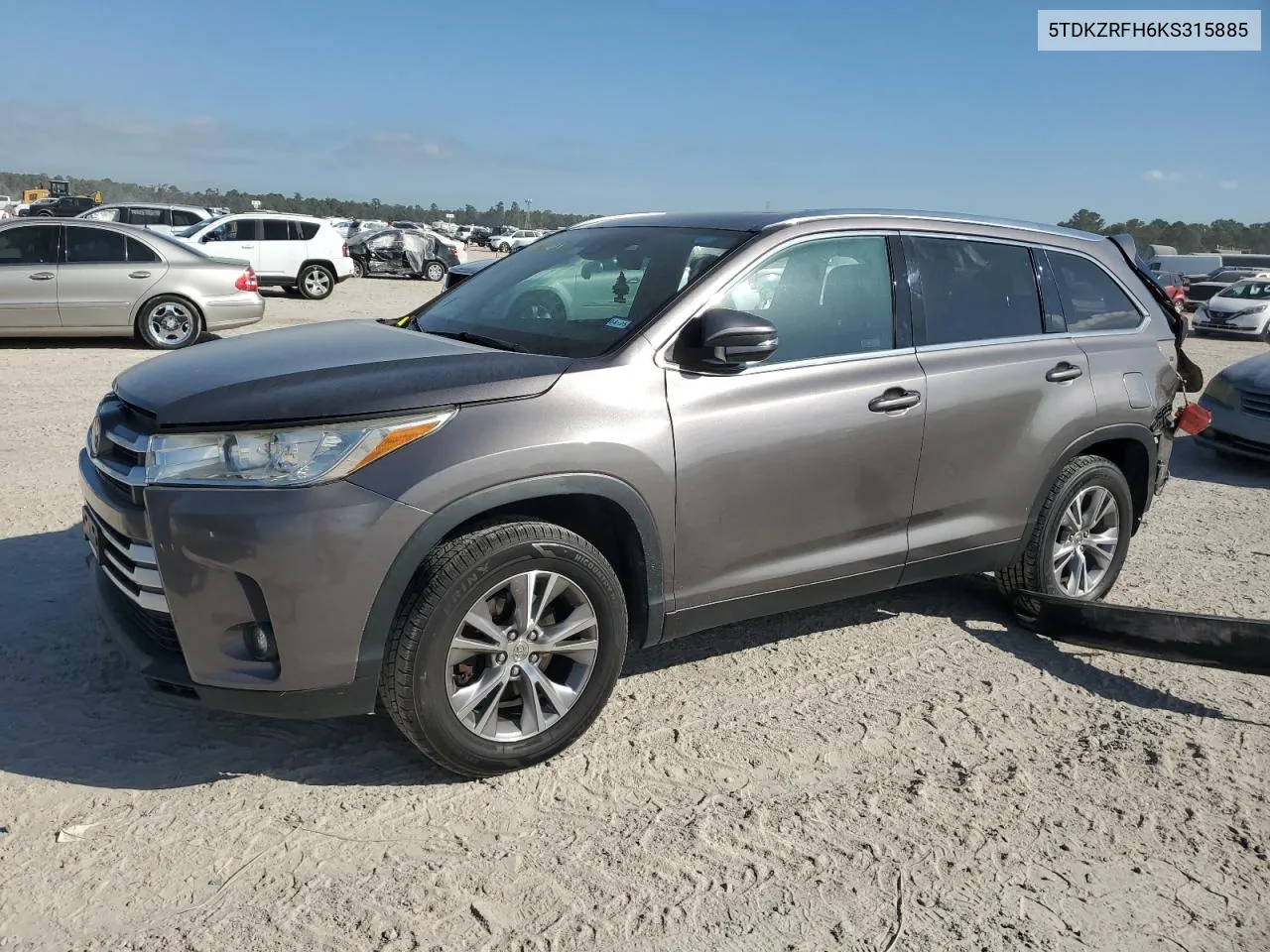 2019 Toyota Highlander Se VIN: 5TDKZRFH6KS315885 Lot: 77810104