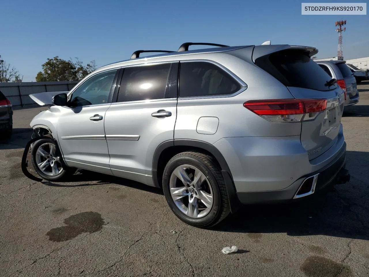 2019 Toyota Highlander Limited VIN: 5TDDZRFH9KS920170 Lot: 78086154