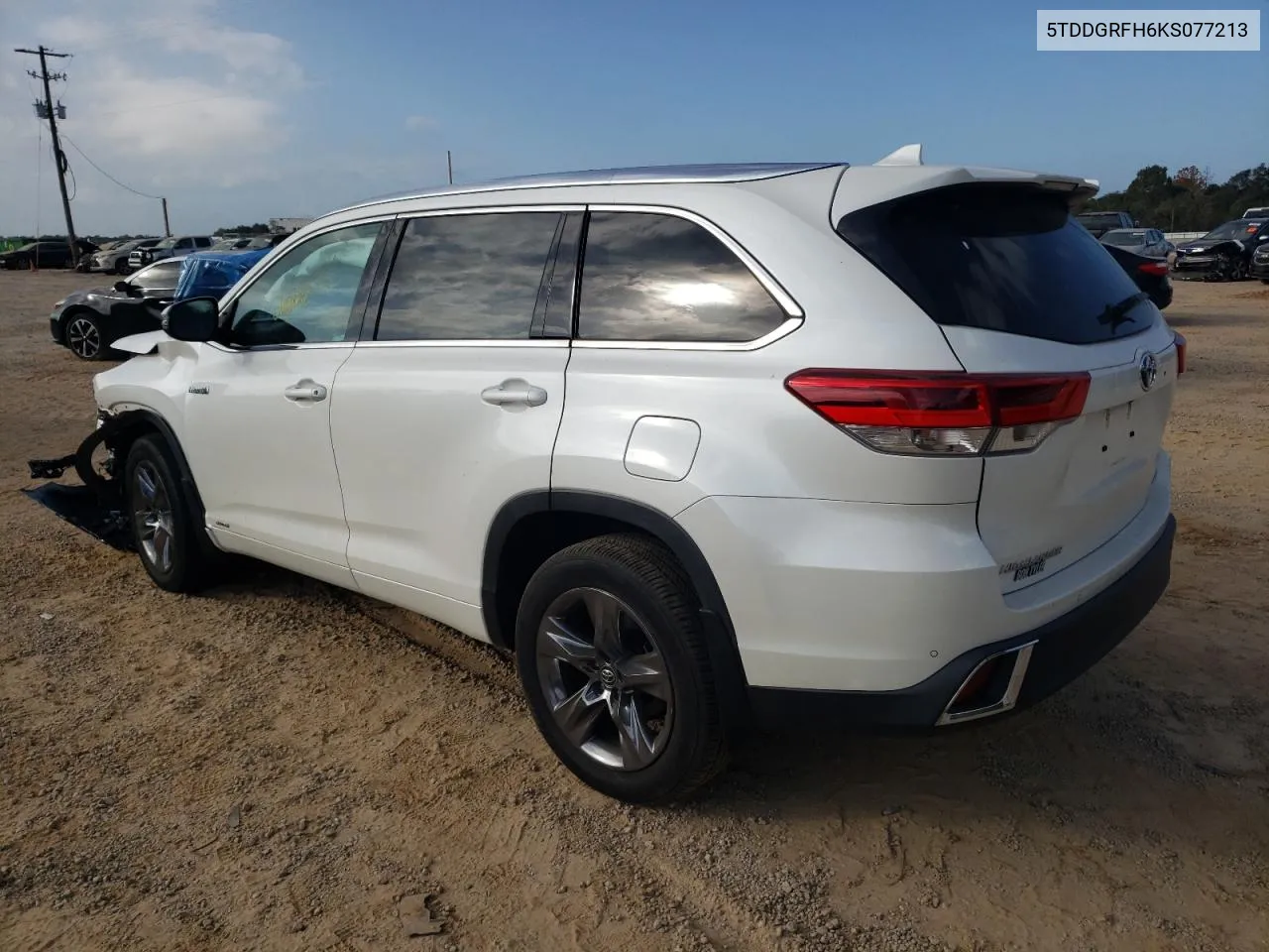 2019 Toyota Highlander Hybrid Limited VIN: 5TDDGRFH6KS077213 Lot: 78209544