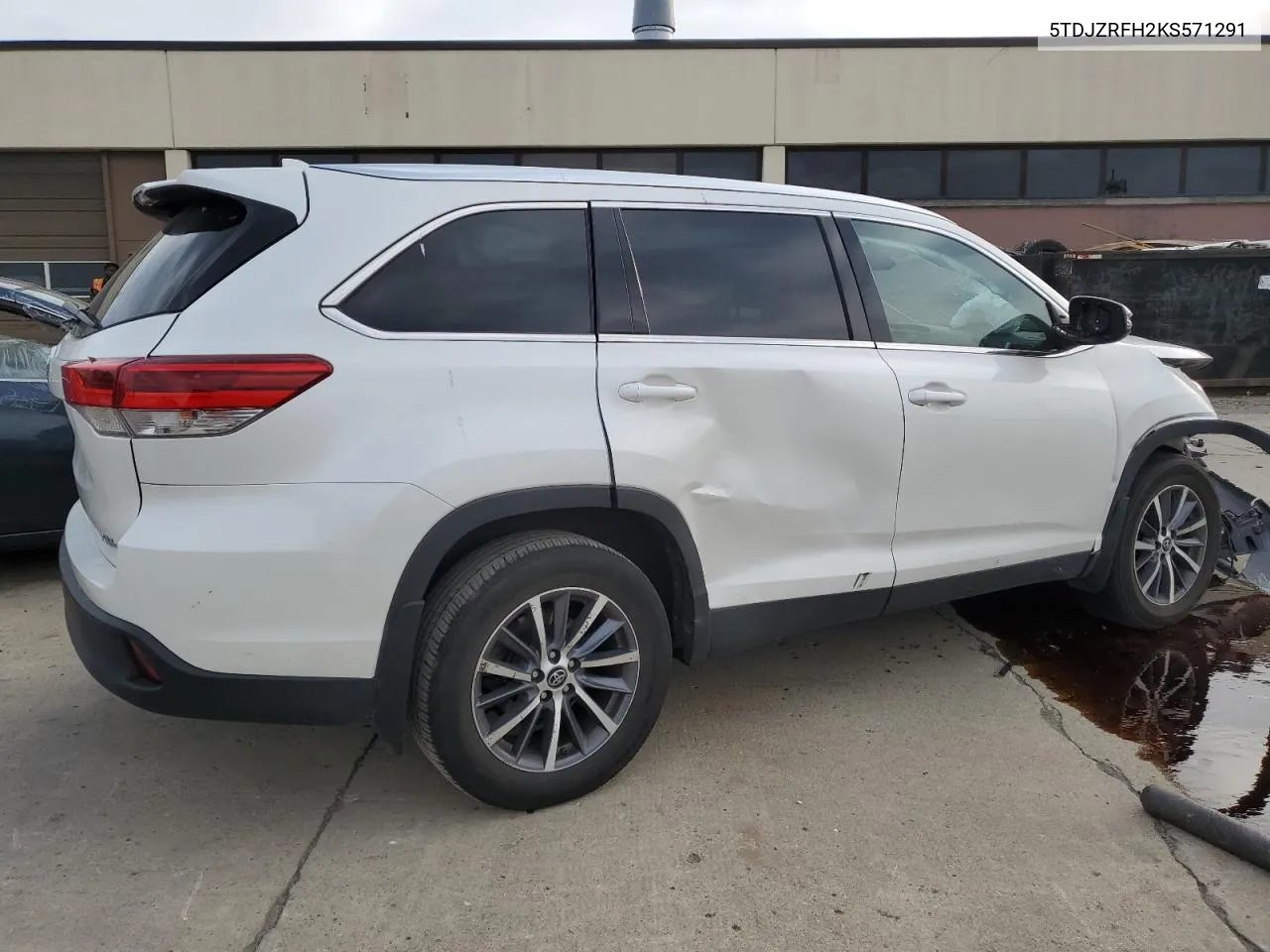 2019 Toyota Highlander Se VIN: 5TDJZRFH2KS571291 Lot: 78226874