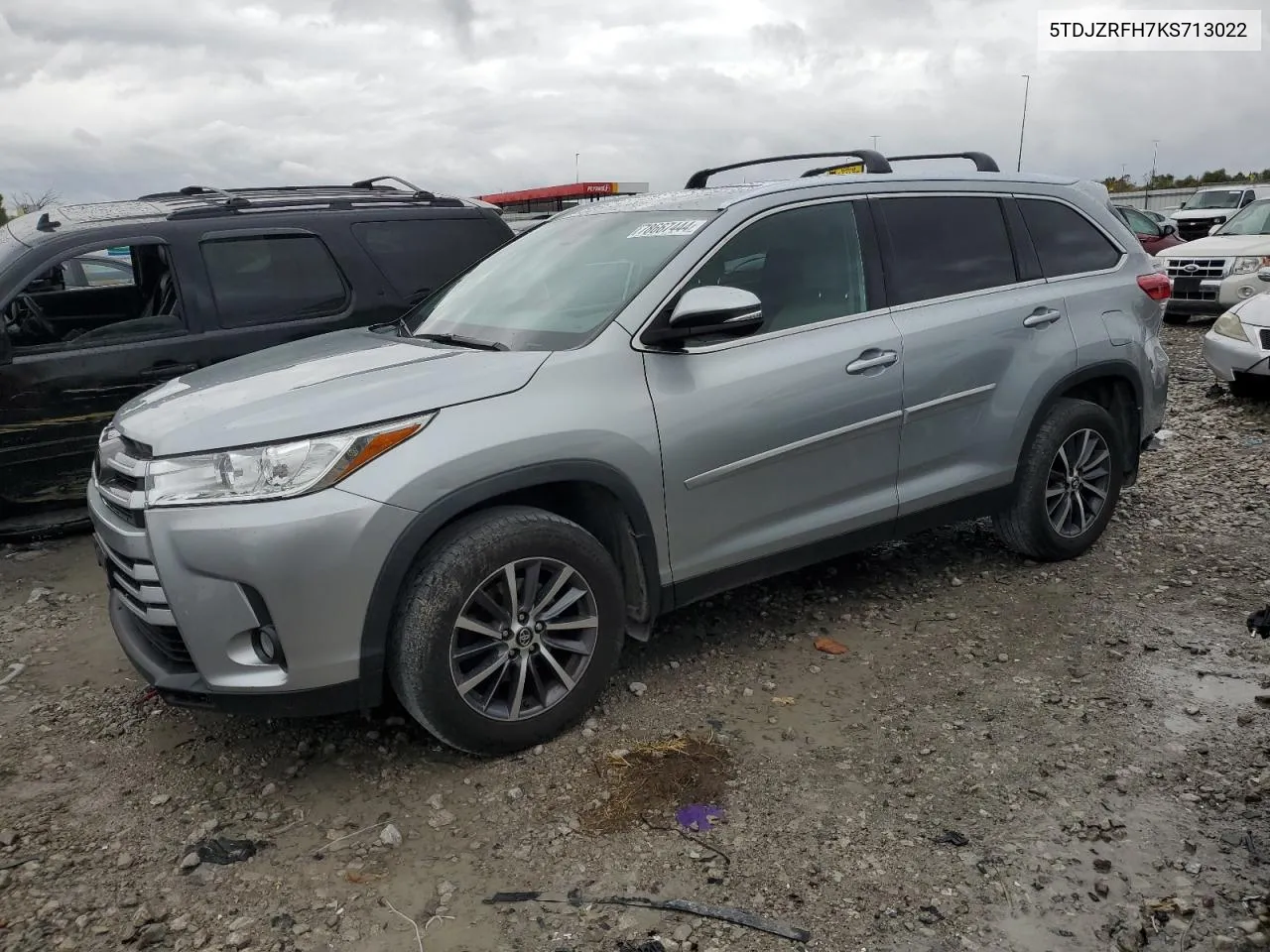 2019 Toyota Highlander Se VIN: 5TDJZRFH7KS713022 Lot: 78667444