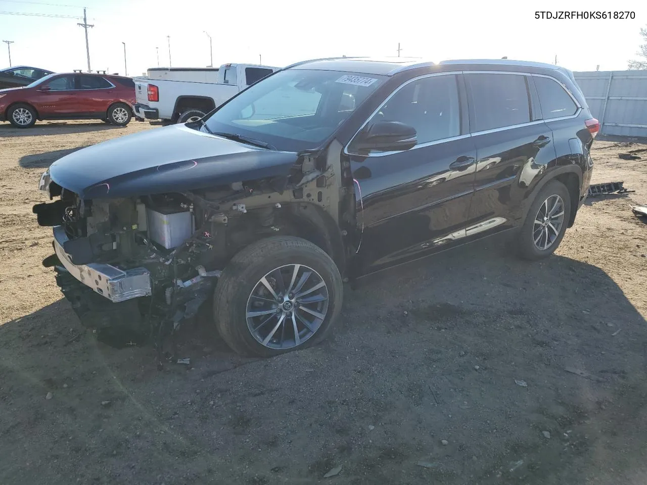 2019 Toyota Highlander Se VIN: 5TDJZRFH0KS618270 Lot: 79435774