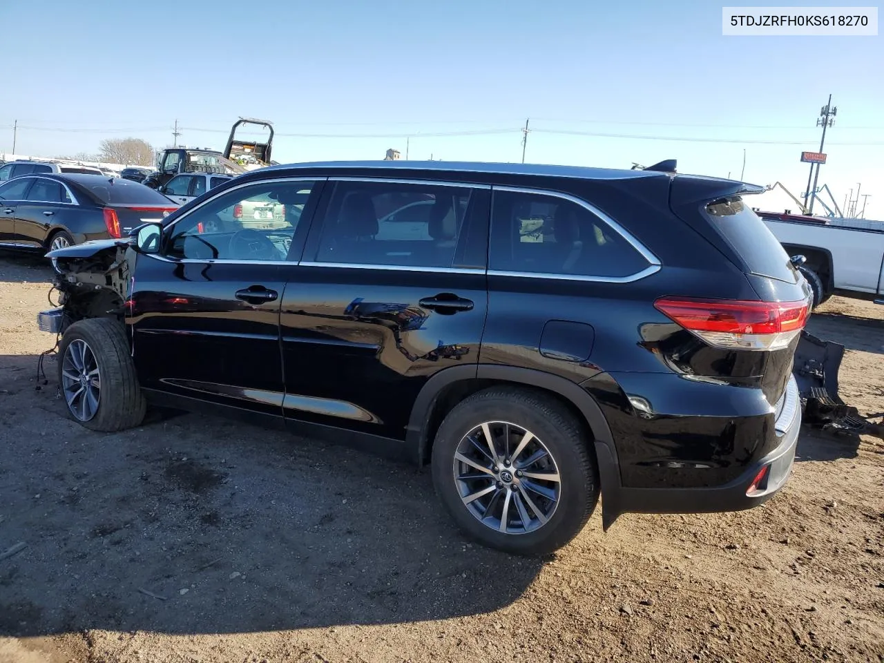 2019 Toyota Highlander Se VIN: 5TDJZRFH0KS618270 Lot: 79435774