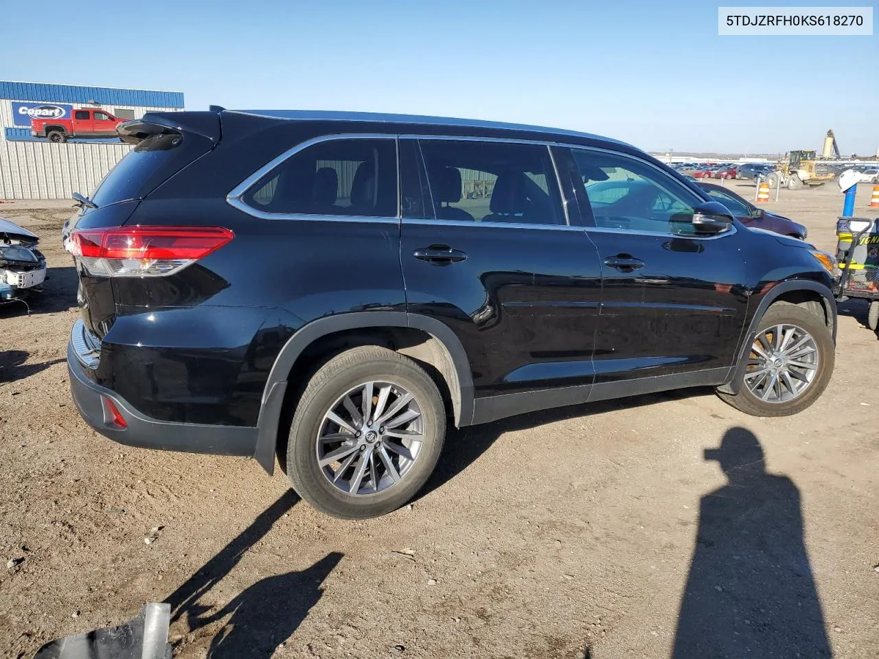 2019 Toyota Highlander Se VIN: 5TDJZRFH0KS618270 Lot: 79435774