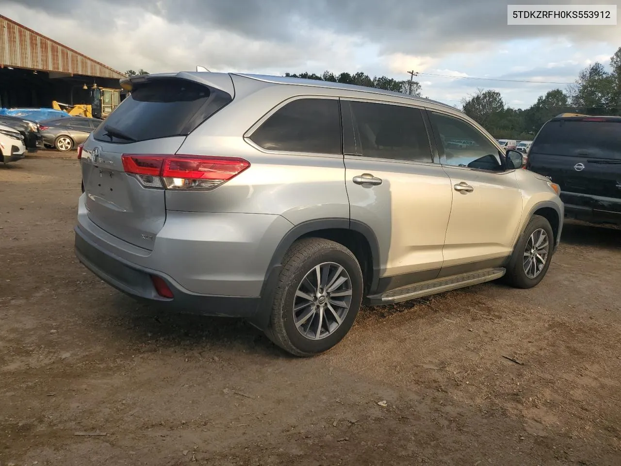 2019 Toyota Highlander Se VIN: 5TDKZRFH0KS553912 Lot: 79828274