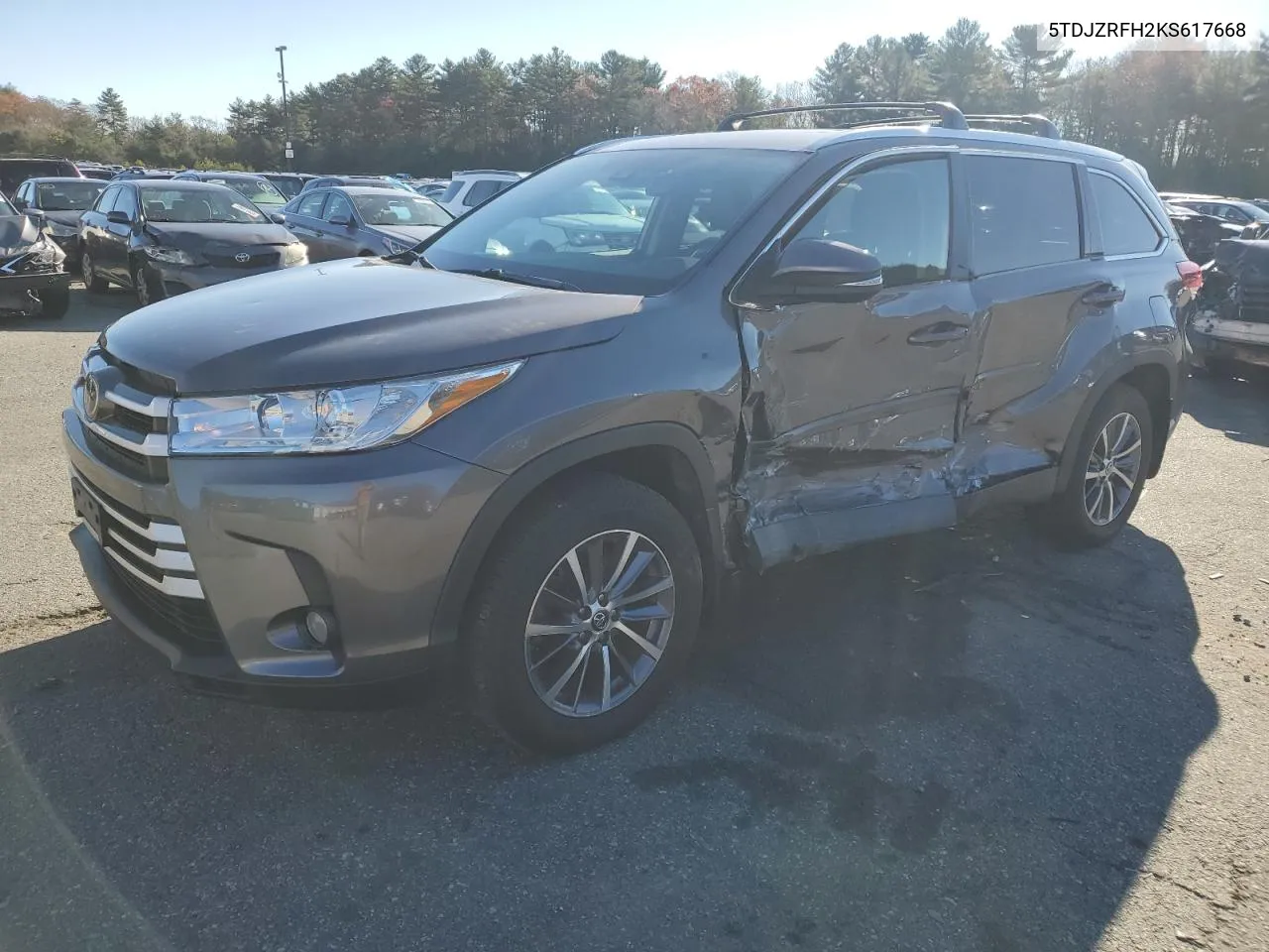 2019 Toyota Highlander Se VIN: 5TDJZRFH2KS617668 Lot: 80375504