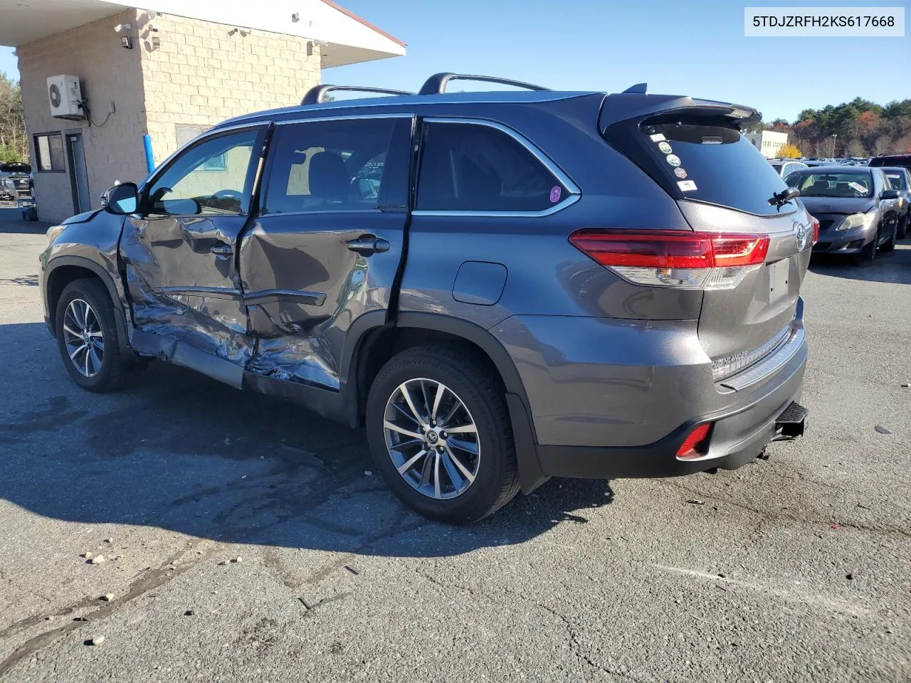 2019 Toyota Highlander Se VIN: 5TDJZRFH2KS617668 Lot: 80375504