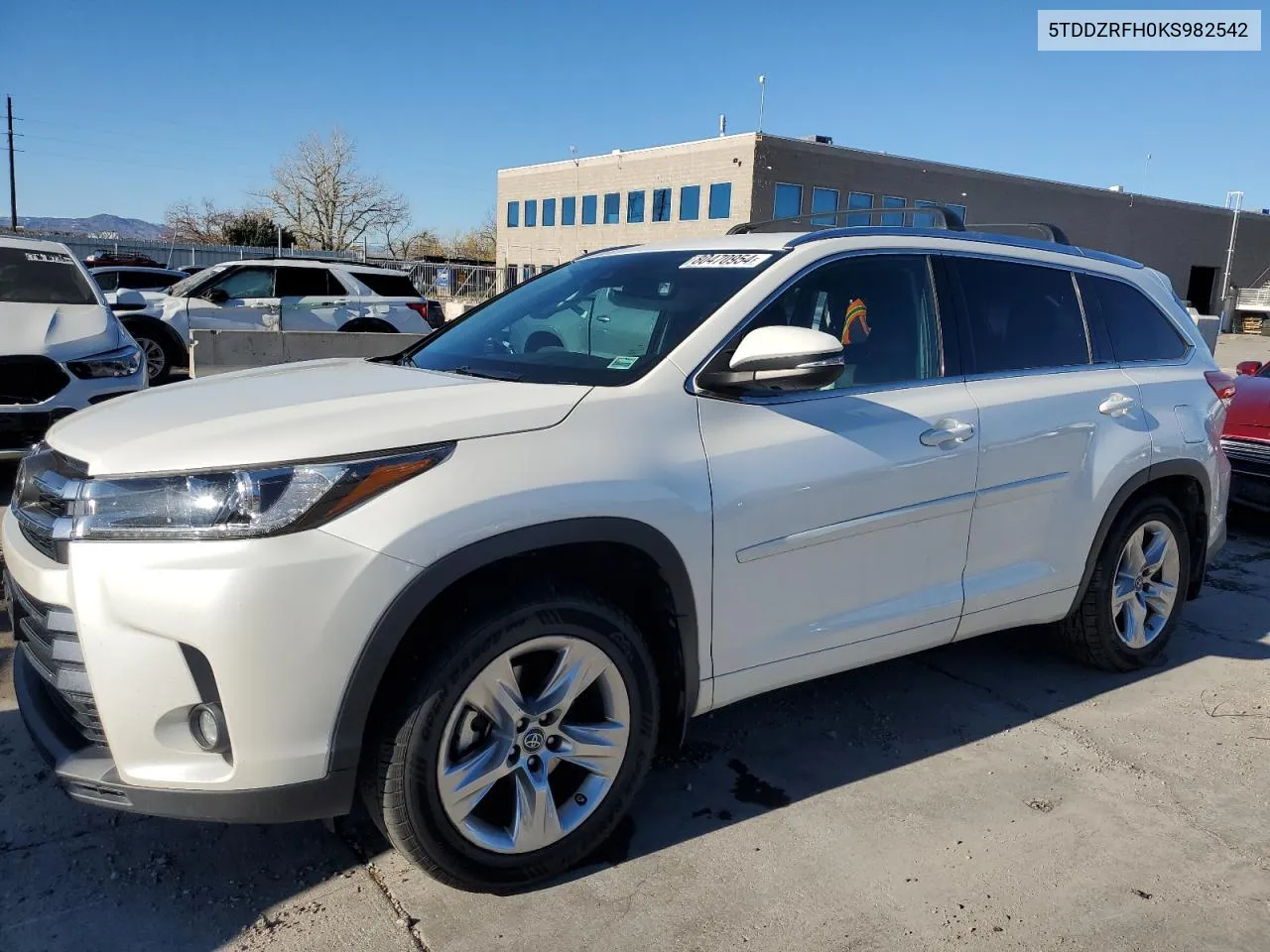 2019 Toyota Highlander Limited VIN: 5TDDZRFH0KS982542 Lot: 80470954