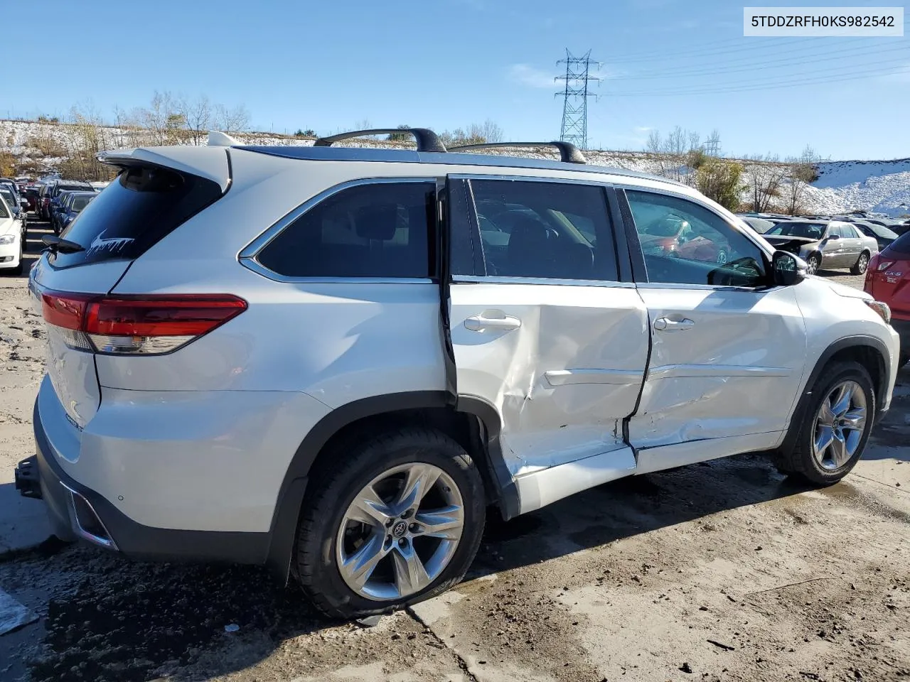 2019 Toyota Highlander Limited VIN: 5TDDZRFH0KS982542 Lot: 80470954