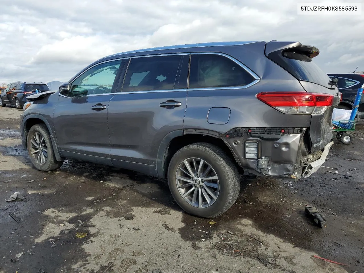 2019 Toyota Highlander Se VIN: 5TDJZRFH0KS585593 Lot: 80903764