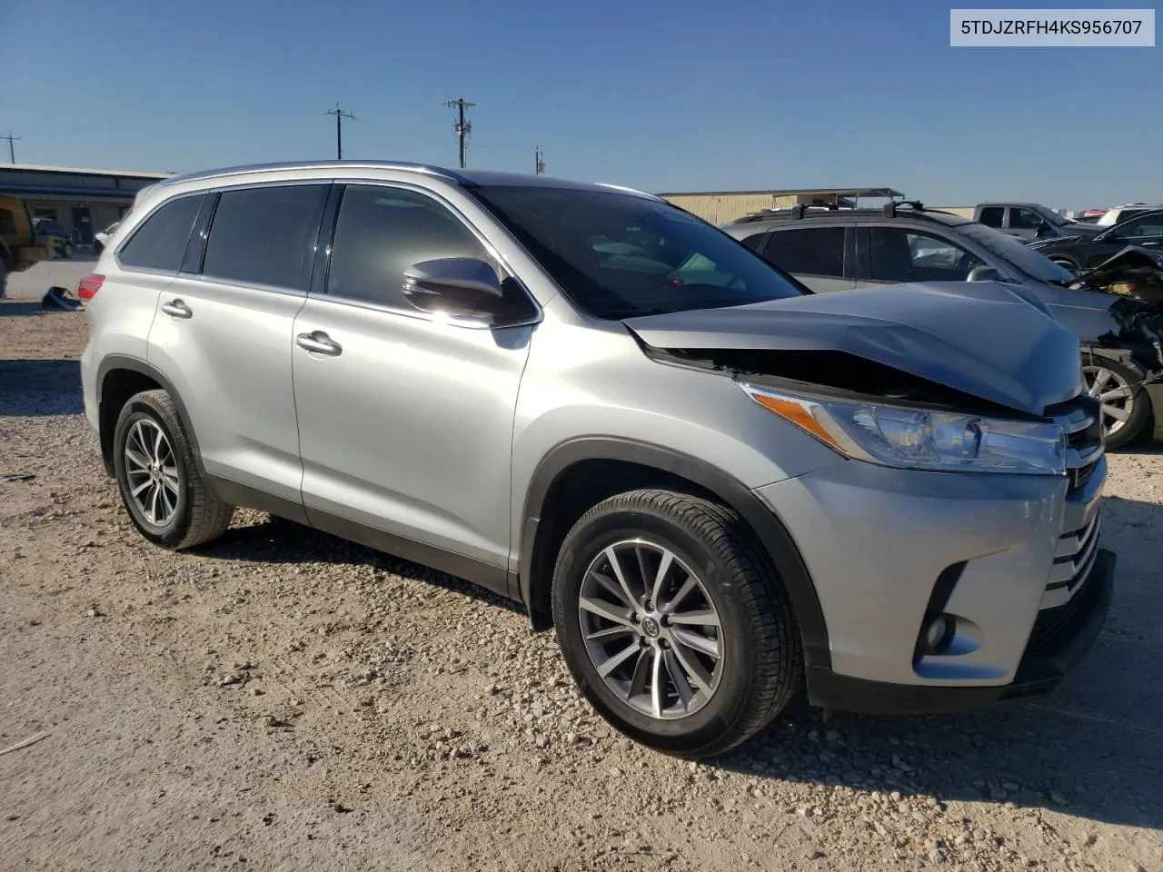 2019 Toyota Highlander Se VIN: 5TDJZRFH4KS956707 Lot: 81070654