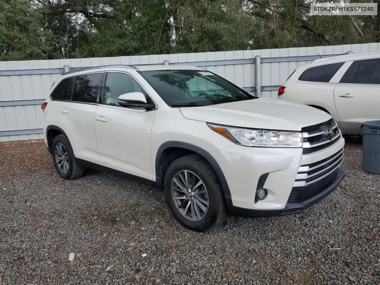 2019 Toyota Highlander Se VIN: 5TDKZRFH1KS571240 Lot: 81410764