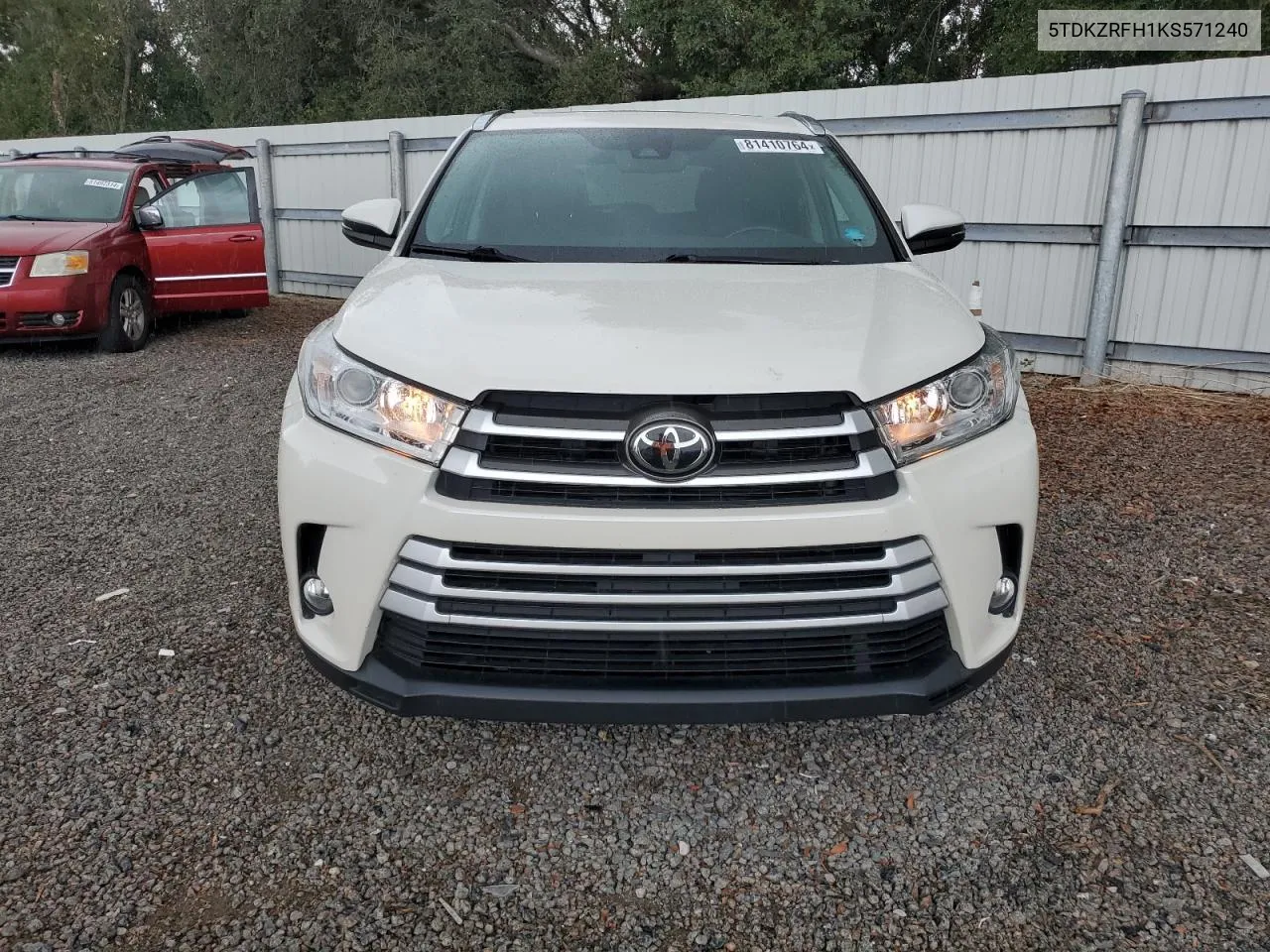 2019 Toyota Highlander Se VIN: 5TDKZRFH1KS571240 Lot: 81410764