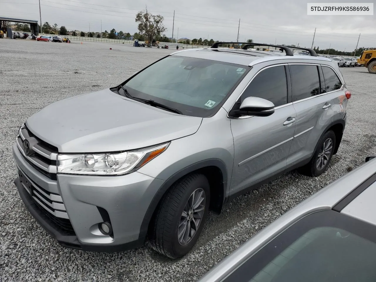 2019 Toyota Highlander Se VIN: 5TDJZRFH9KS586936 Lot: 81831824