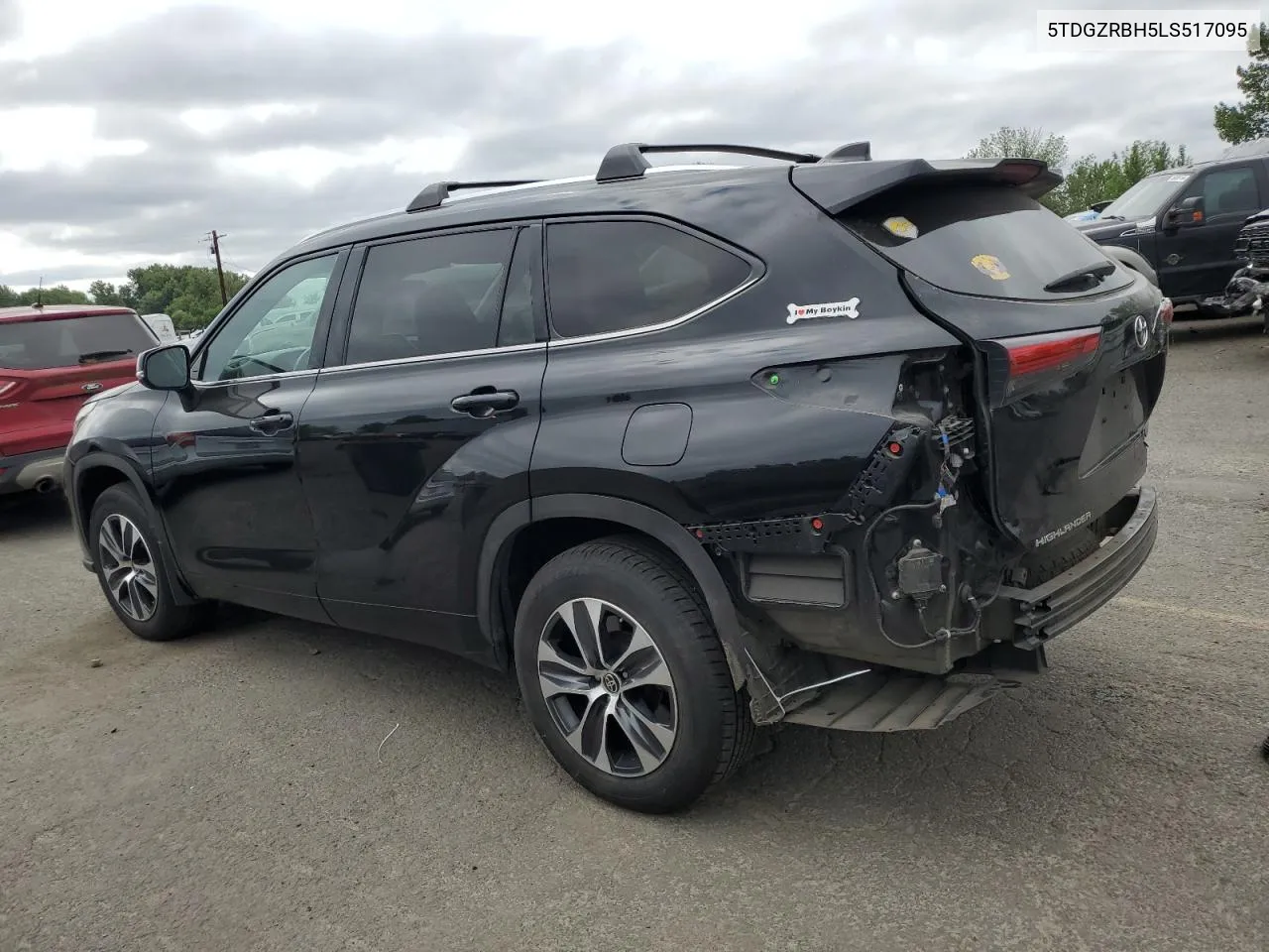 2020 Toyota Highlander Xle VIN: 5TDGZRBH5LS517095 Lot: 61332074