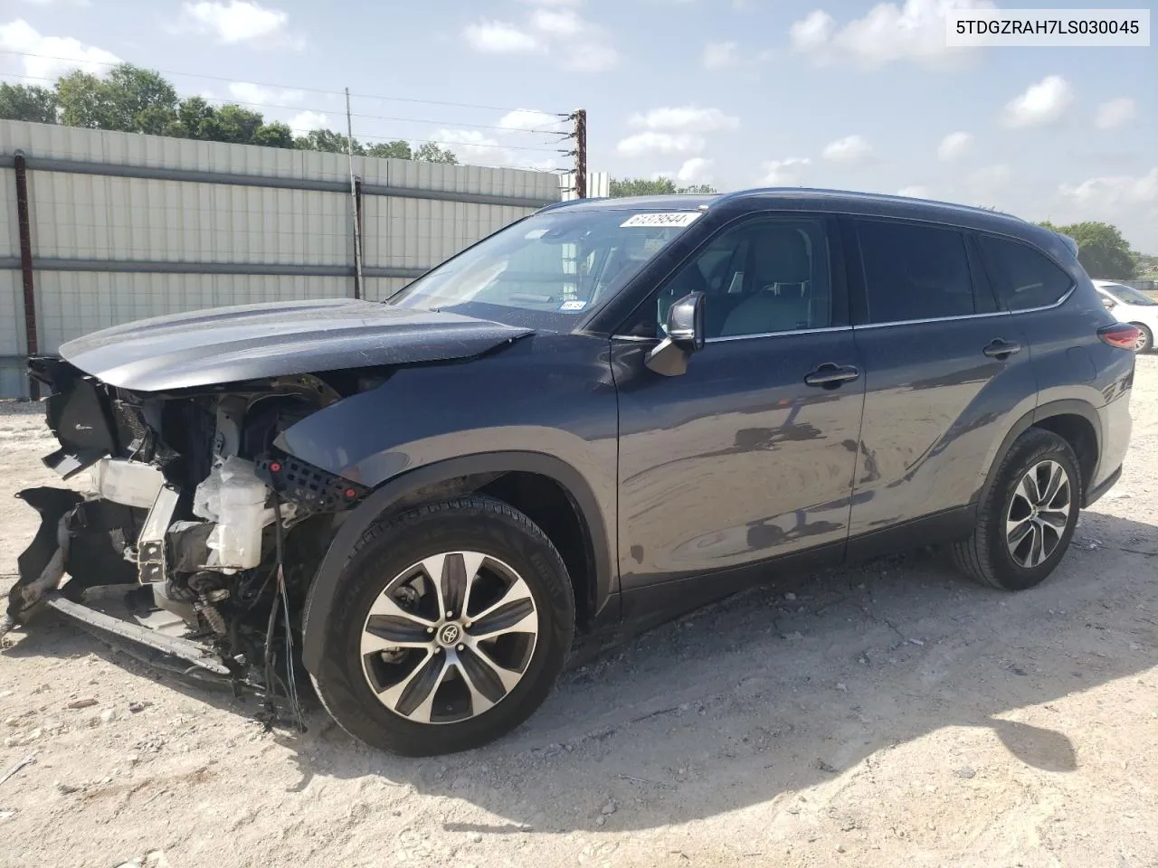 2020 Toyota Highlander Xle VIN: 5TDGZRAH7LS030045 Lot: 61379544