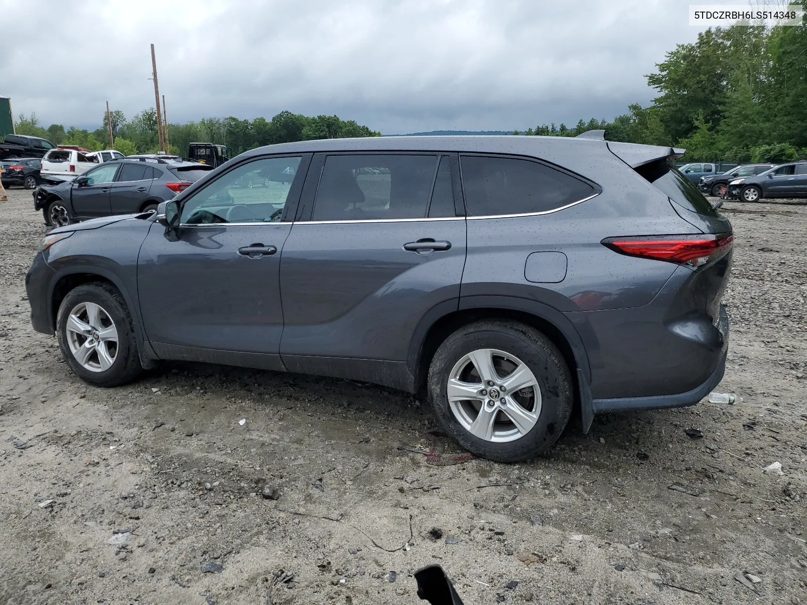 2020 Toyota Highlander L VIN: 5TDCZRBH6LS514348 Lot: 63972434