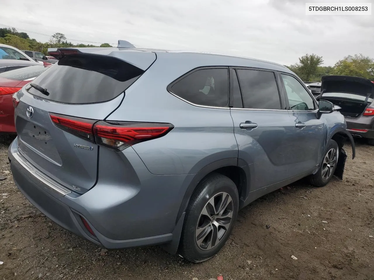 2020 Toyota Highlander Hybrid Xle VIN: 5TDGBRCH1LS008253 Lot: 68421354