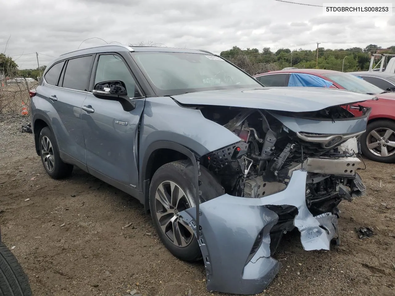 2020 Toyota Highlander Hybrid Xle VIN: 5TDGBRCH1LS008253 Lot: 68421354