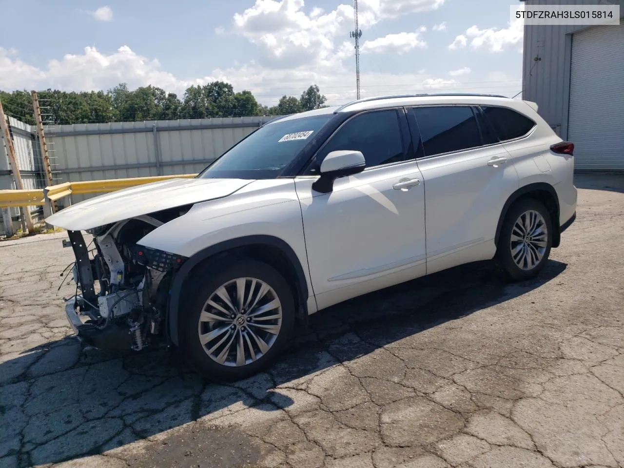 2020 Toyota Highlander Platinum VIN: 5TDFZRAH3LS015814 Lot: 68702454