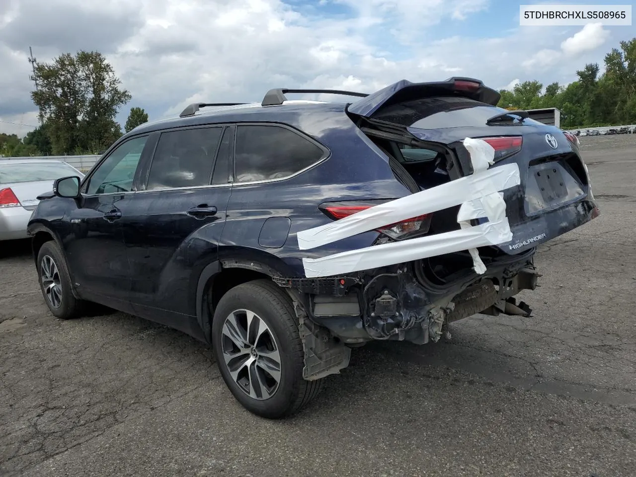 2020 Toyota Highlander Hybrid Xle VIN: 5TDHBRCHXLS508965 Lot: 71105474