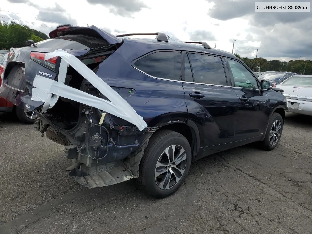 2020 Toyota Highlander Hybrid Xle VIN: 5TDHBRCHXLS508965 Lot: 71105474