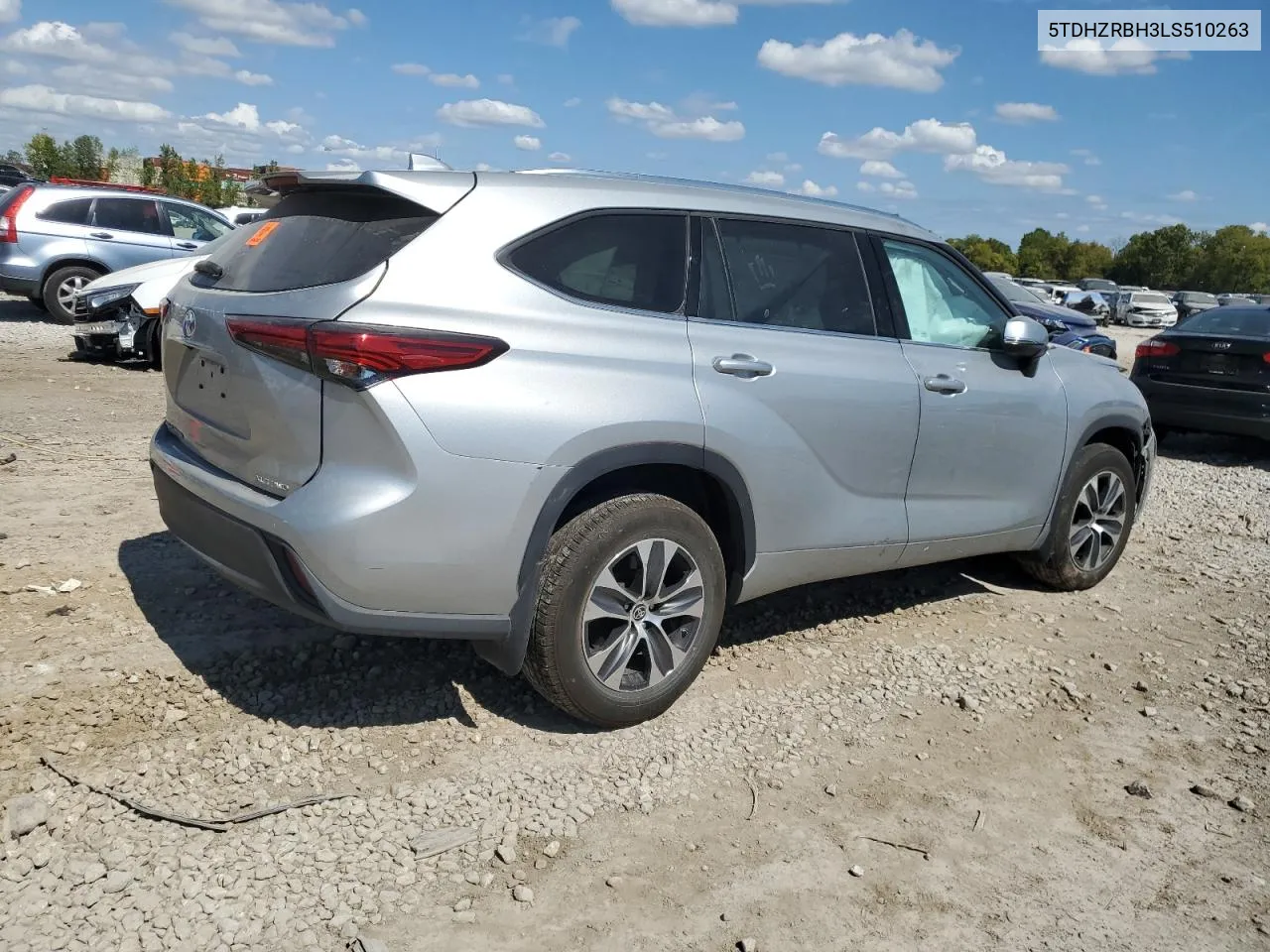 2020 Toyota Highlander Xle VIN: 5TDHZRBH3LS510263 Lot: 71814994