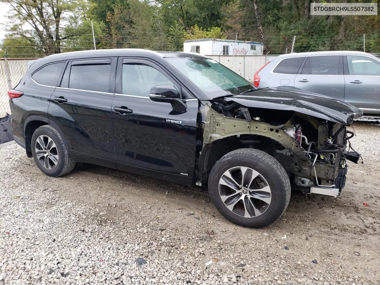 2020 Toyota Highlander Hybrid Xle VIN: 5TDGBRCH9LS507382 Lot: 72701314