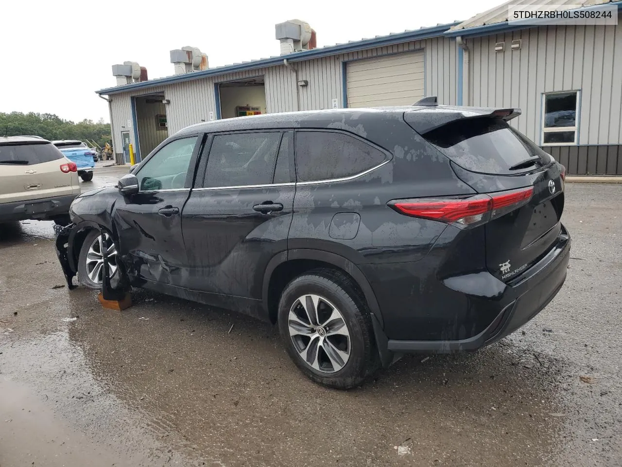 2020 Toyota Highlander Xle VIN: 5TDHZRBH0LS508244 Lot: 73372734