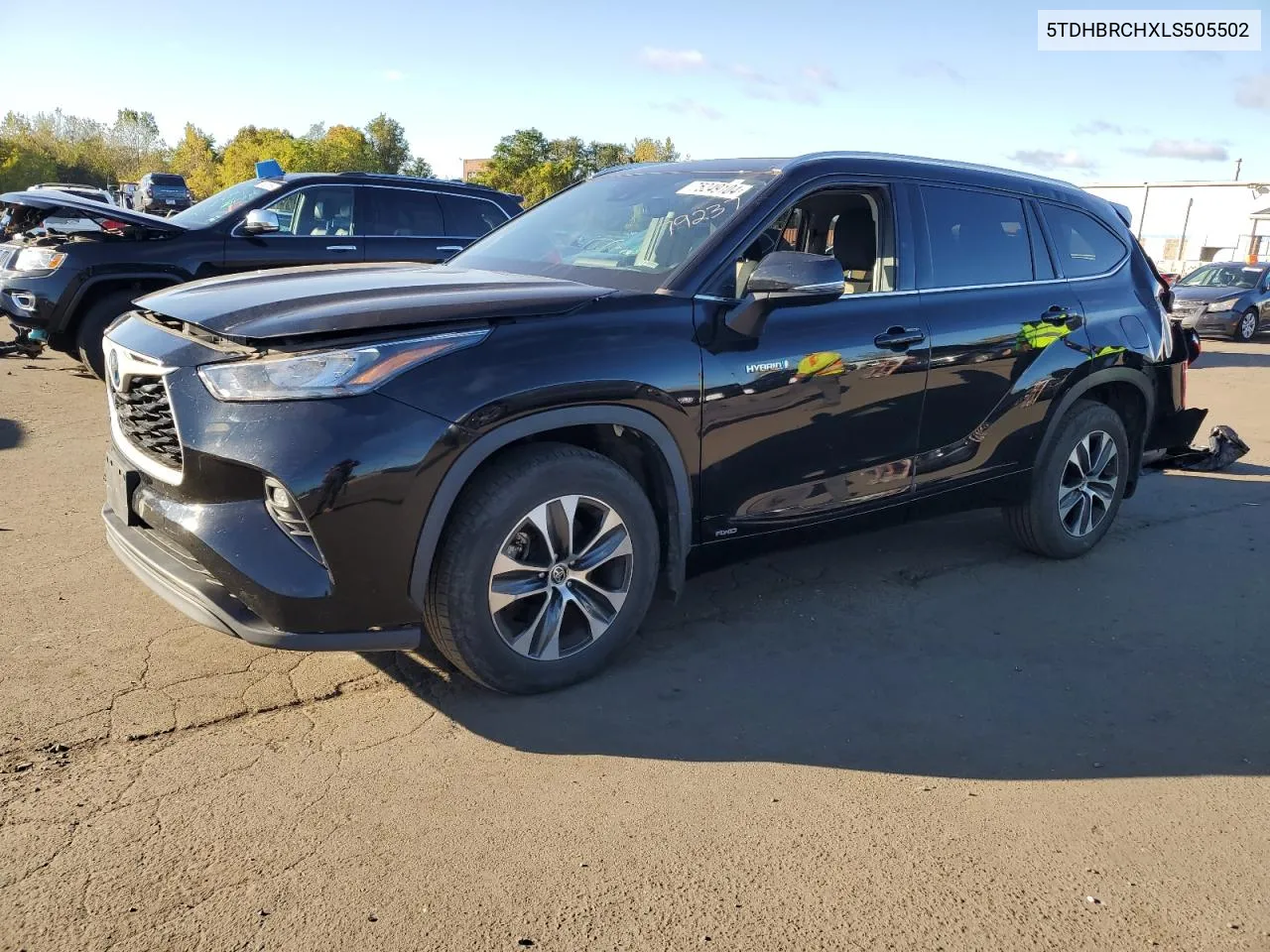 2020 Toyota Highlander Hybrid Xle VIN: 5TDHBRCHXLS505502 Lot: 75249104