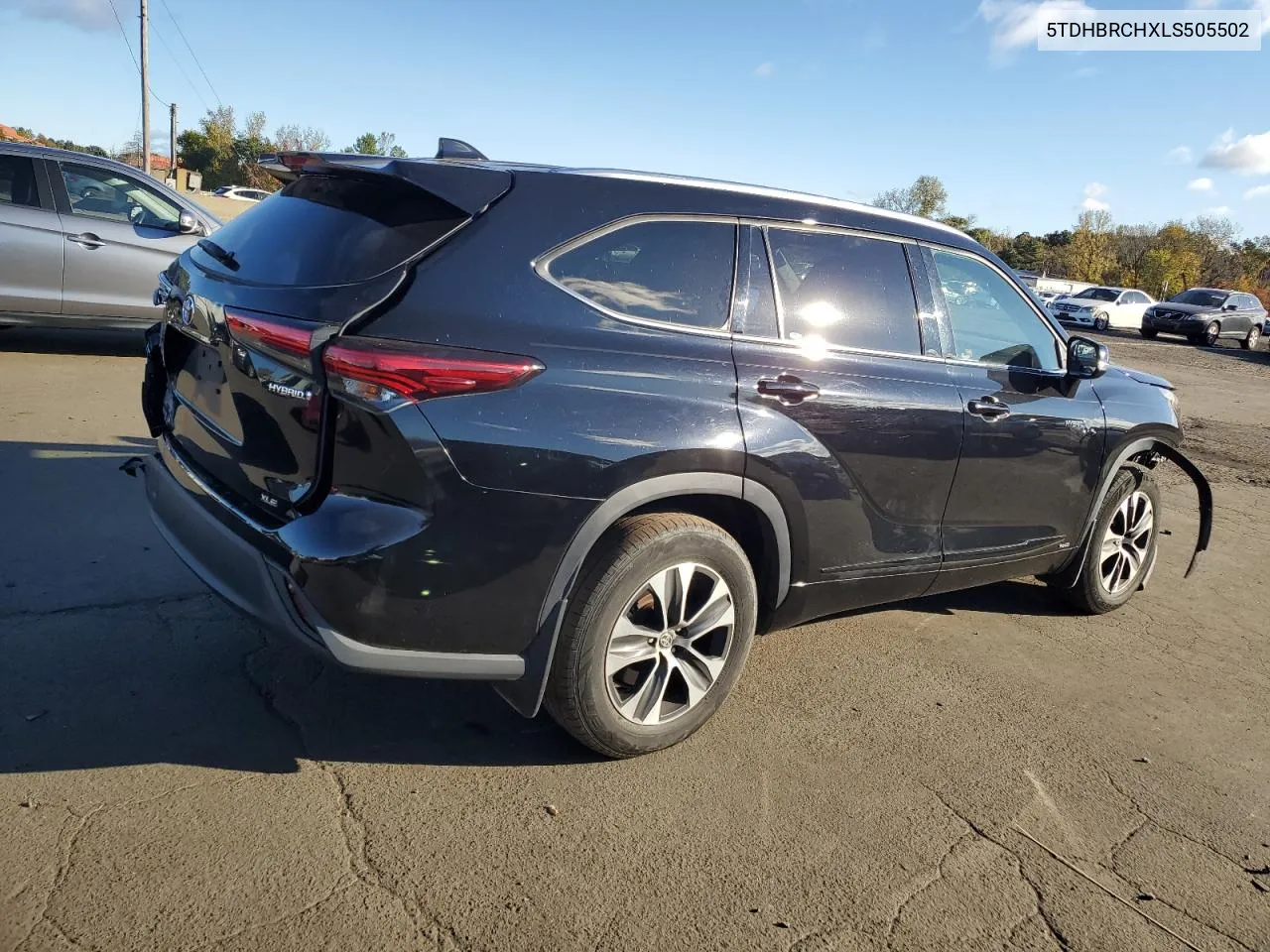 2020 Toyota Highlander Hybrid Xle VIN: 5TDHBRCHXLS505502 Lot: 75249104