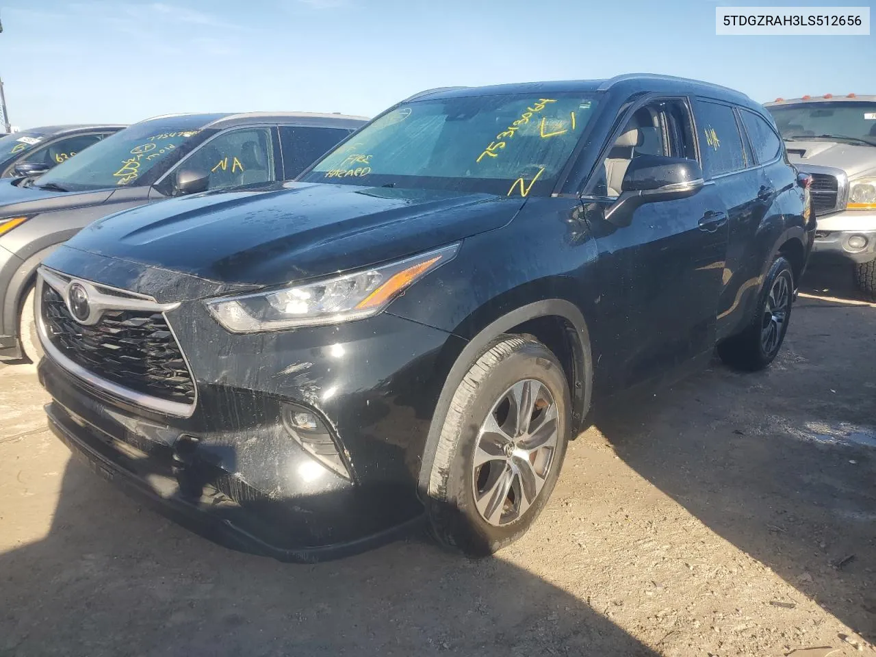 2020 Toyota Highlander Xle VIN: 5TDGZRAH3LS512656 Lot: 75313064