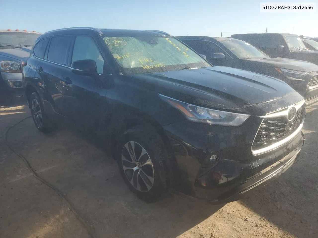 2020 Toyota Highlander Xle VIN: 5TDGZRAH3LS512656 Lot: 75313064