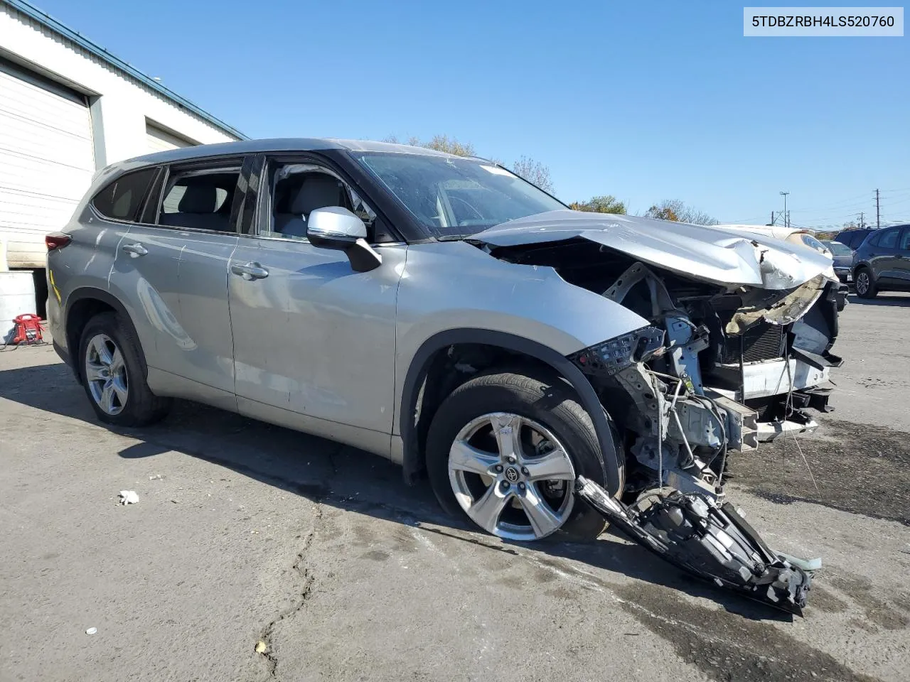 2020 Toyota Highlander L VIN: 5TDBZRBH4LS520760 Lot: 76237744