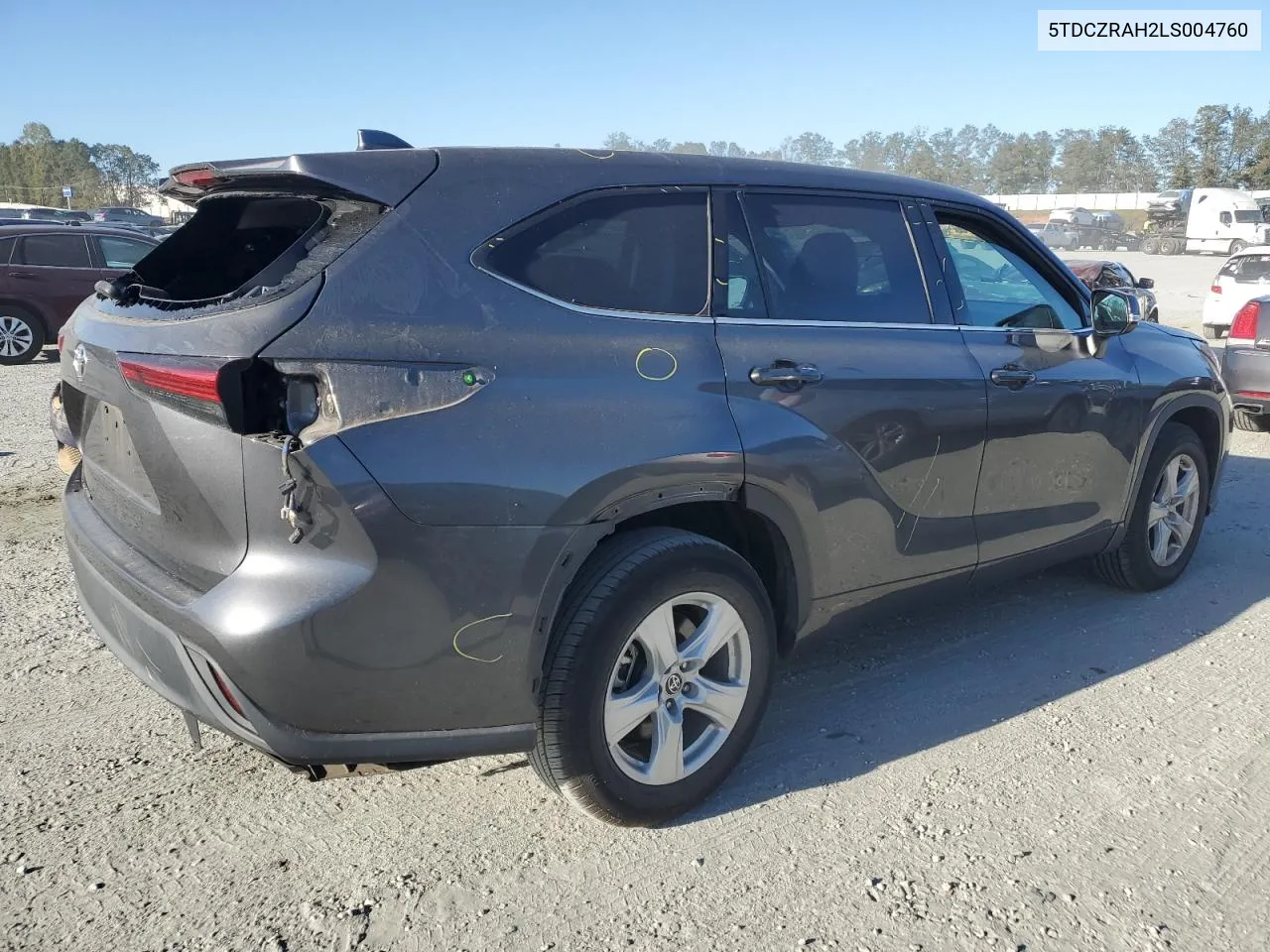 2020 Toyota Highlander L VIN: 5TDCZRAH2LS004760 Lot: 76264314