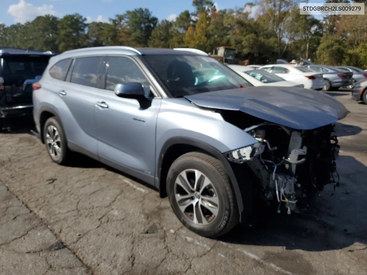 2020 Toyota Highlander Hybrid Xle VIN: 5TDGBRCH2LS009279 Lot: 76985724