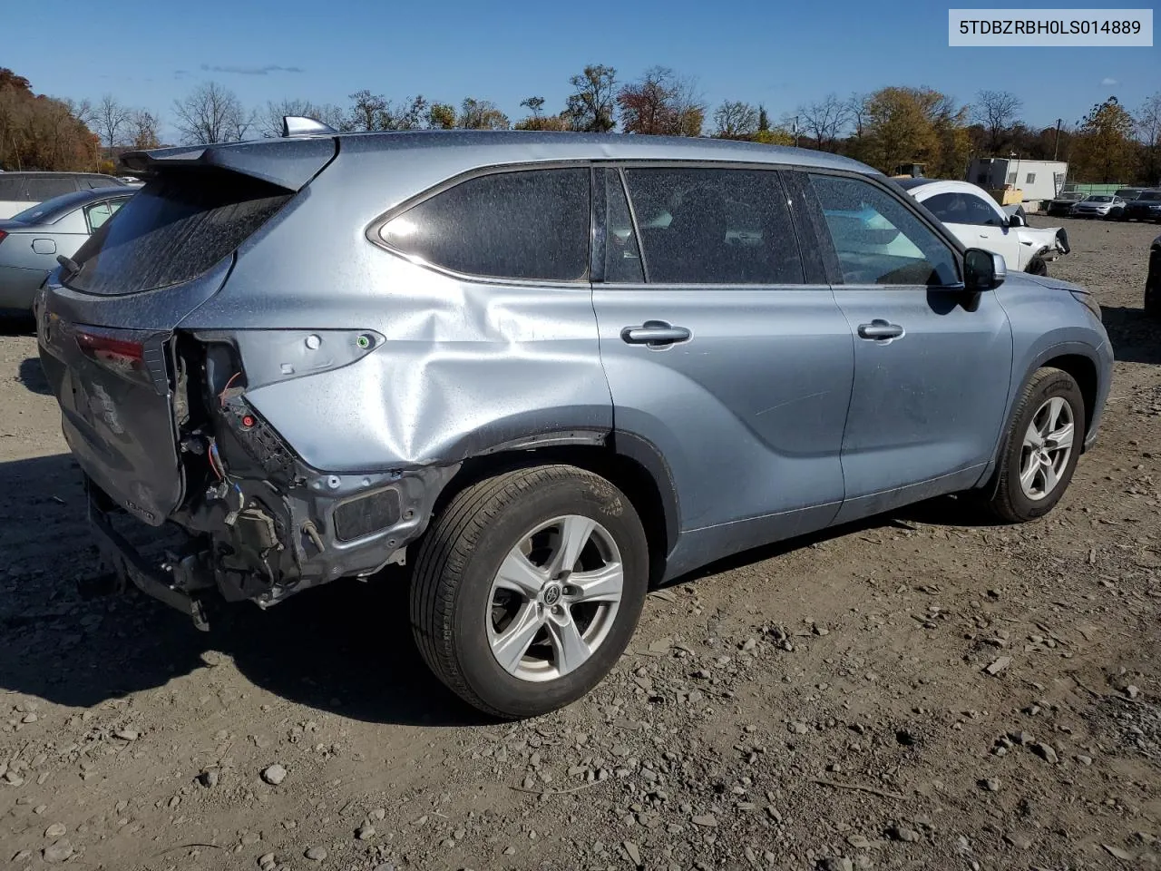 2020 Toyota Highlander L VIN: 5TDBZRBH0LS014889 Lot: 77451414