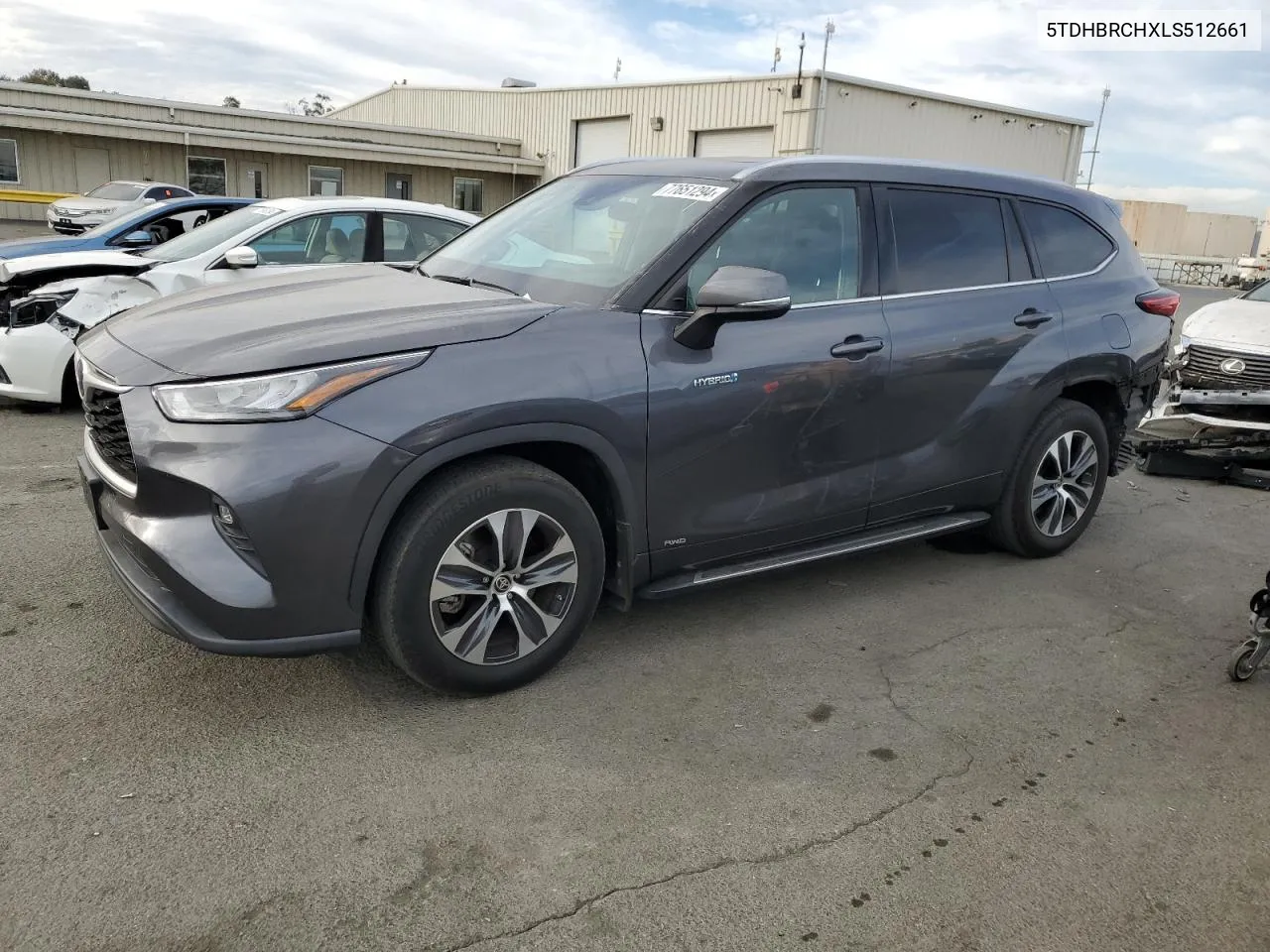 2020 Toyota Highlander Hybrid Xle VIN: 5TDHBRCHXLS512661 Lot: 77651294