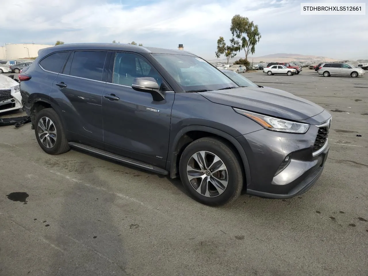 2020 Toyota Highlander Hybrid Xle VIN: 5TDHBRCHXLS512661 Lot: 77651294