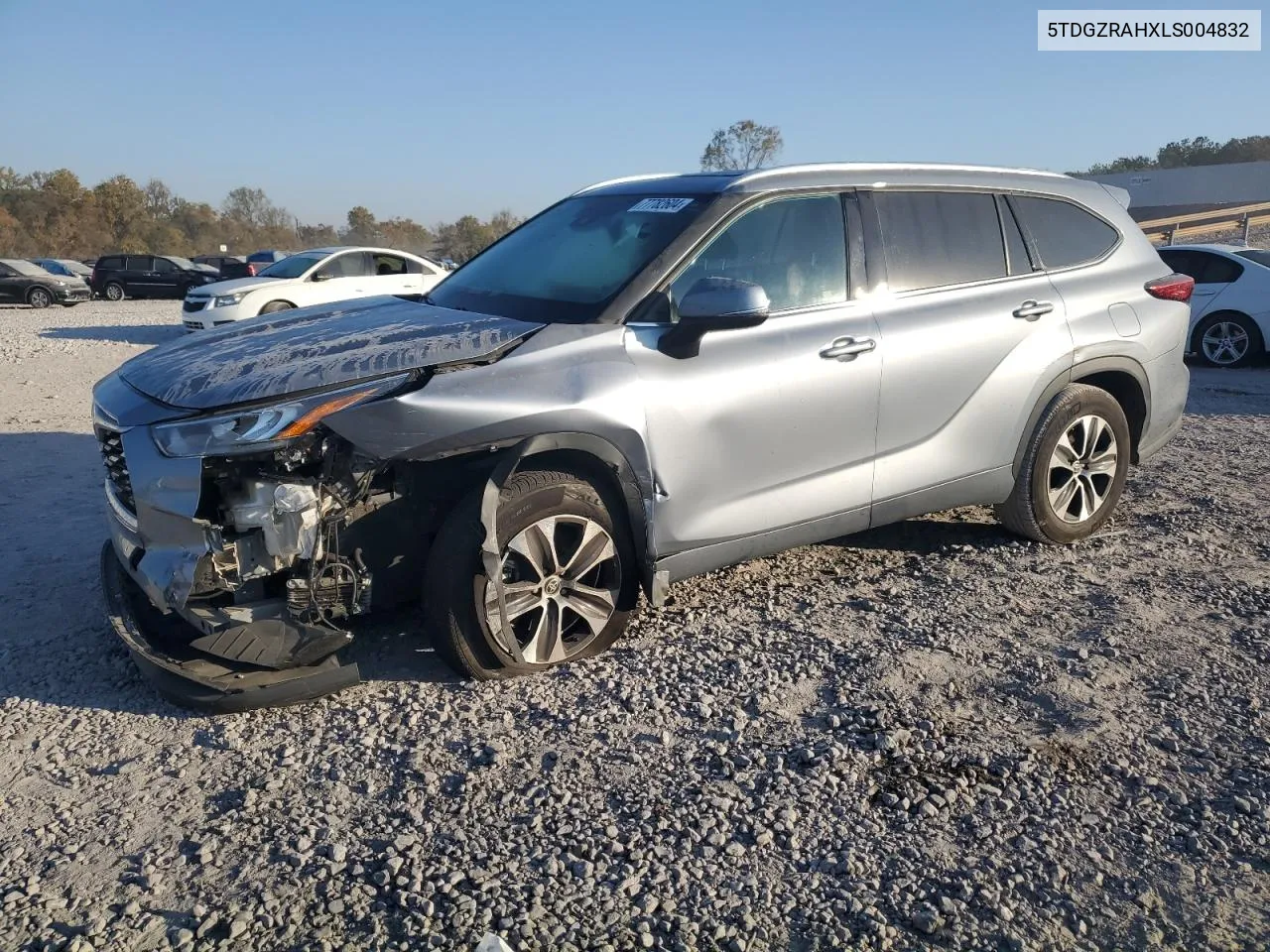 2020 Toyota Highlander Xle VIN: 5TDGZRAHXLS004832 Lot: 77782604