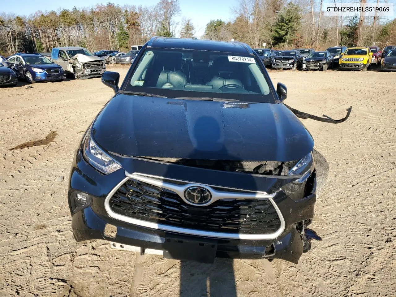 2020 Toyota Highlander Xle VIN: 5TDHZRBH8LS519069 Lot: 80370214