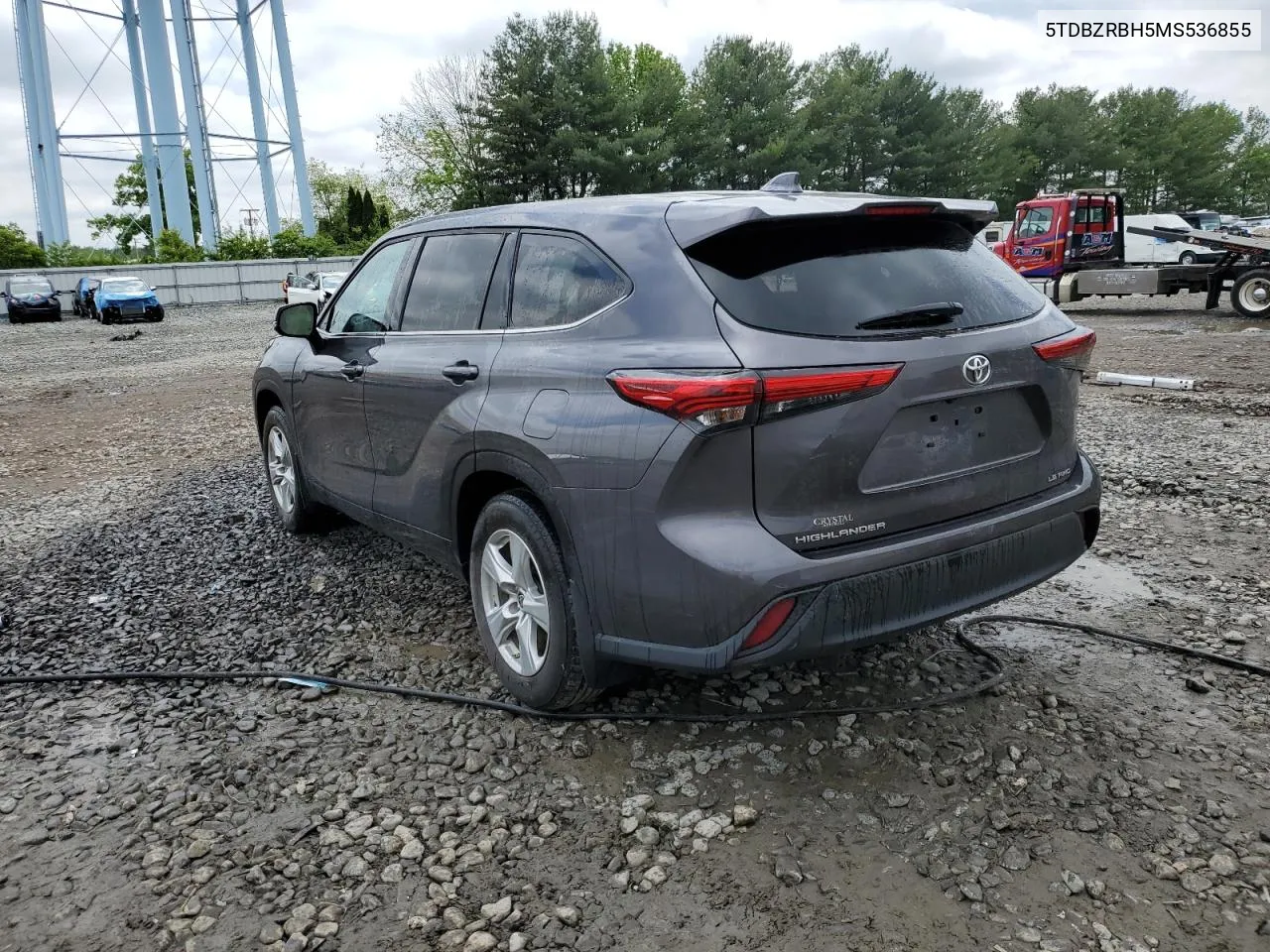 2021 Toyota Highlander L VIN: 5TDBZRBH5MS536855 Lot: 54669644