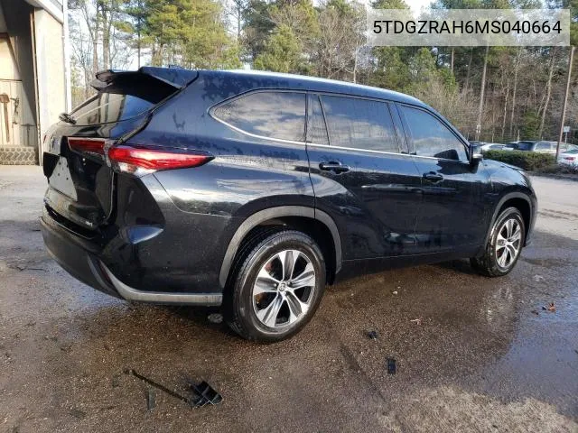 5TDGZRAH6MS040664 2021 Toyota Highlander Xle