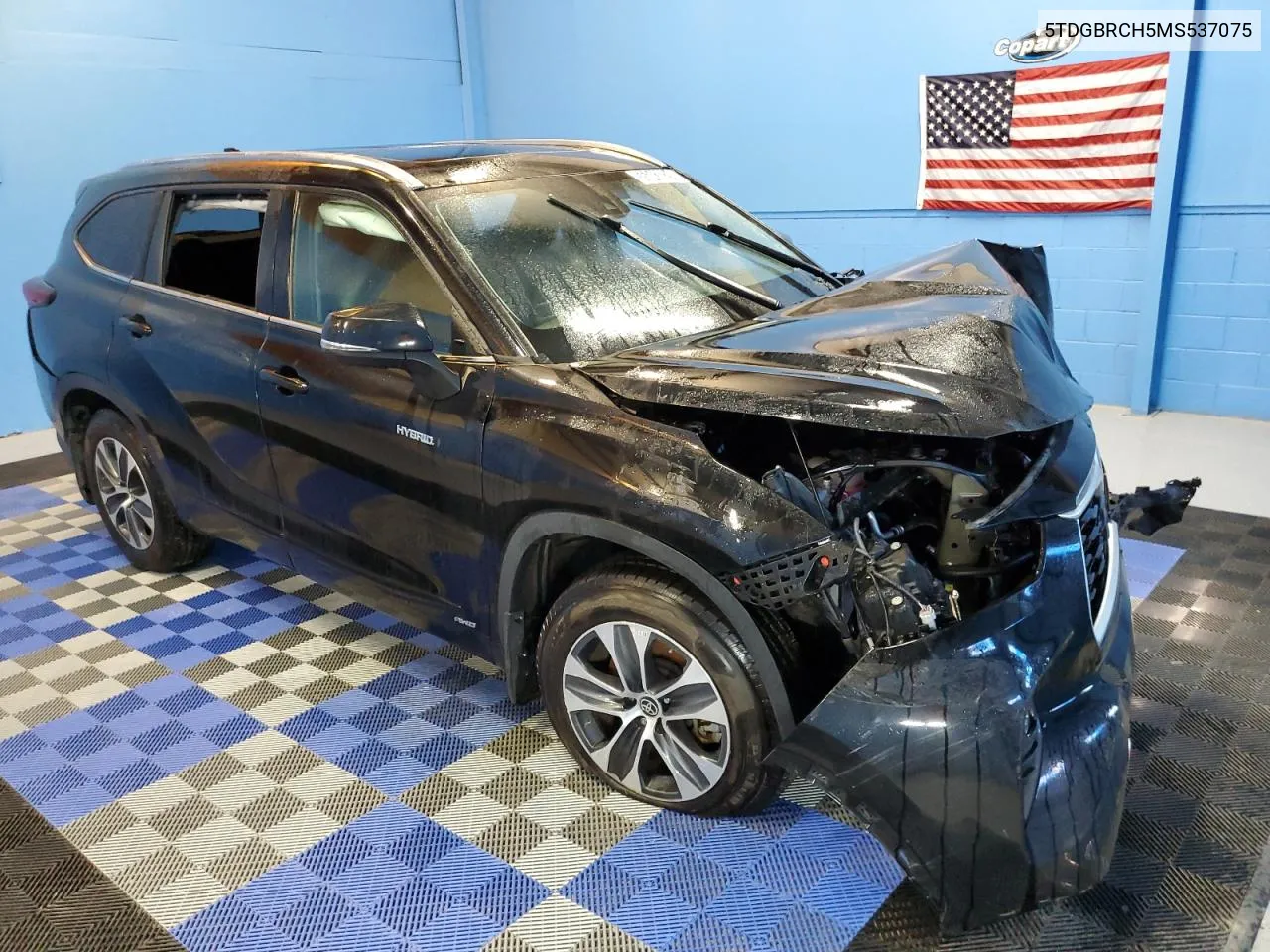 2021 Toyota Highlander Hybrid Xle VIN: 5TDGBRCH5MS537075 Lot: 55343024