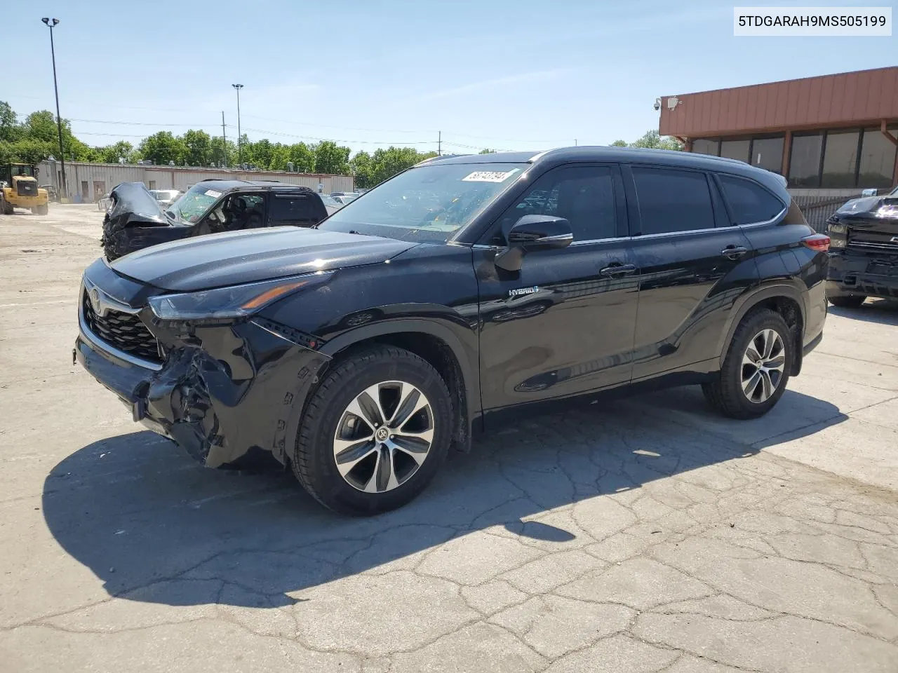 2021 Toyota Highlander Hybrid Xle VIN: 5TDGARAH9MS505199 Lot: 58743794