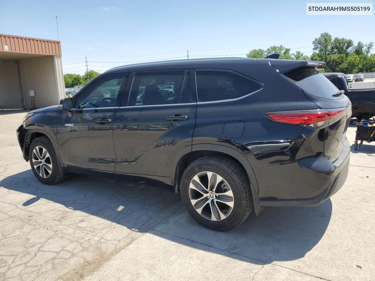 2021 Toyota Highlander Hybrid Xle VIN: 5TDGARAH9MS505199 Lot: 58743794