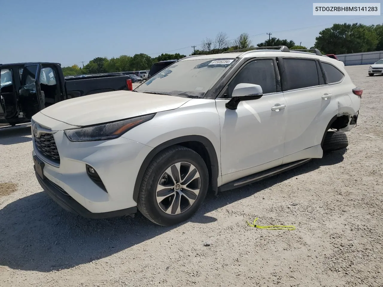 2021 Toyota Highlander Xle VIN: 5TDGZRBH8MS141283 Lot: 61506234