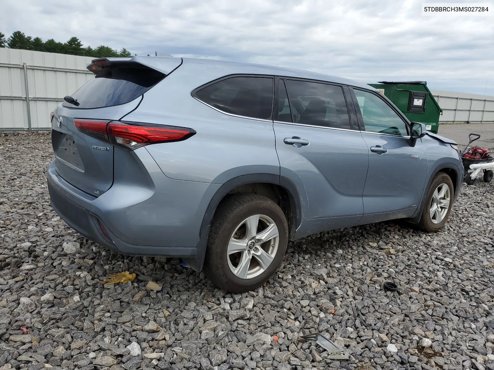 2021 Toyota Highlander Hybrid Le VIN: 5TDBBRCH3MS027284 Lot: 62078884