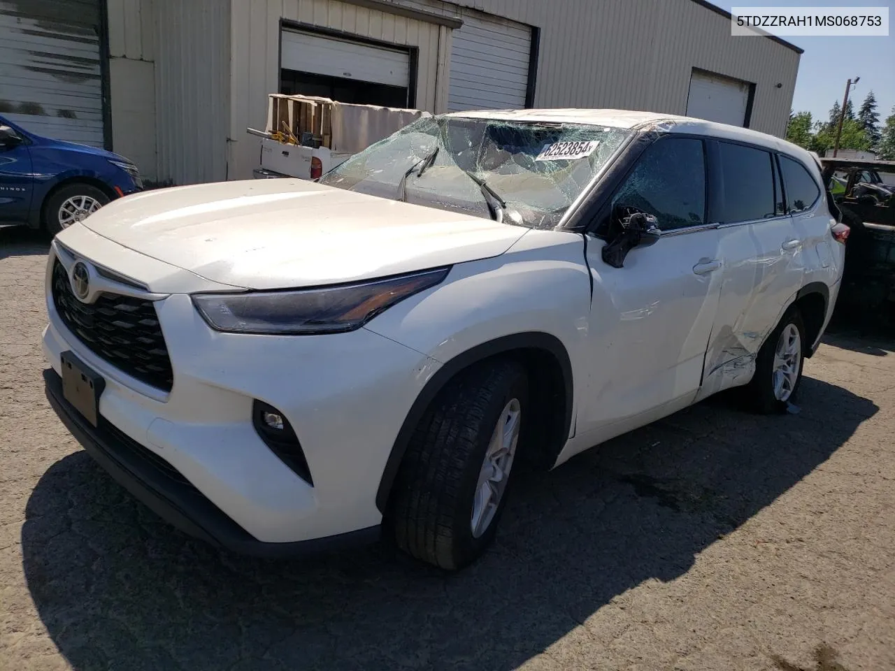 2021 Toyota Highlander L VIN: 5TDZZRAH1MS068753 Lot: 62523854