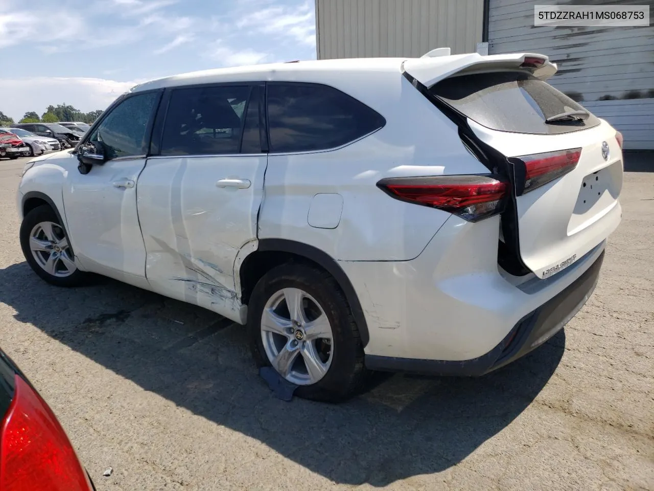 2021 Toyota Highlander L VIN: 5TDZZRAH1MS068753 Lot: 62523854